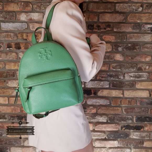 Patina Thea Mini Backpack Tory Burch Green TB NWT - Picture 2 of 10